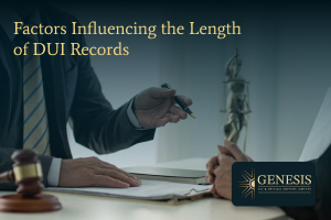 Factors influencing the length of DUI records